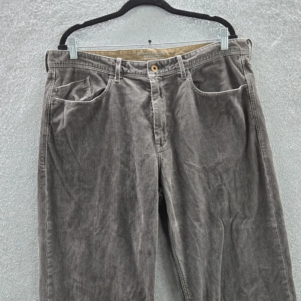 Banana Republic Men‎ Pants 36/32 Brown Khakis Corduroy Straight Fit Button